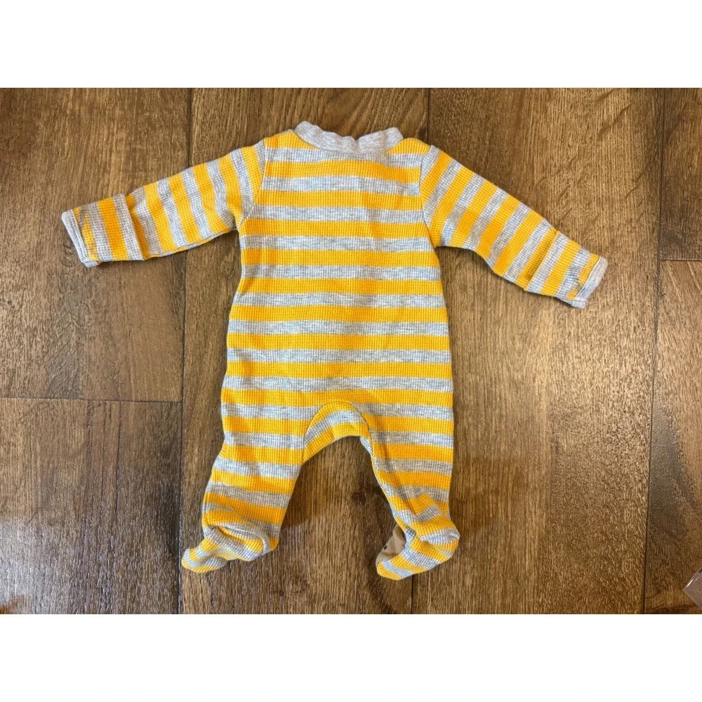 Carters Preemie Baby Boy‎ Sleeper Zip Outfit Romper Clothes Thermal Stripe Bear